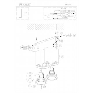 DK2002-BK Светильник накладной IP 20, 50 Вт, GU10, черный, алюминий-foto9