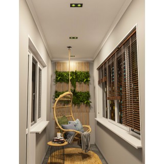 DK3072-BK+GR Встраиваемый светильник, IP 20, 10 Вт, GU5.3, LED, черный/зеленый, пластик-foto3