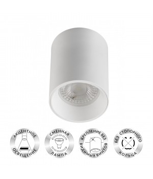 DK3110-WH Светильник накладной IP 20, 10 Вт, GU5.3, LED, белый, пластик