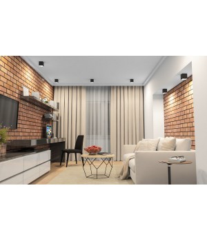 DK3080-BW+BK Светильник накладной IP 20, 10 Вт, GU5.3, LED, черно-белый/черный, пластик-foto3