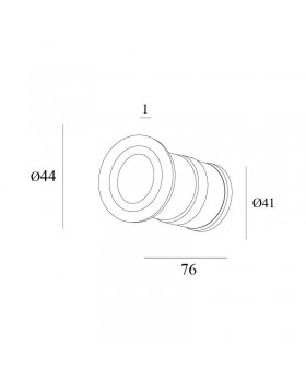 DK1015-BK Светильник встраиваемый в стену, IP 20, LED, 3 Вт, черный, алюминий-foto6