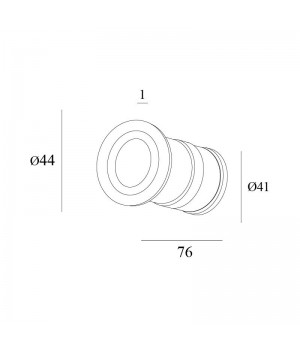 DK1015-BK Светильник встраиваемый в стену, IP 20, LED, 3 Вт, черный, алюминий-foto6