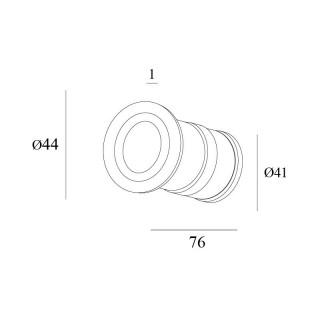 DK1015-BK Светильник встраиваемый в стену, IP 20, LED, 3 Вт, черный, алюминий-foto6