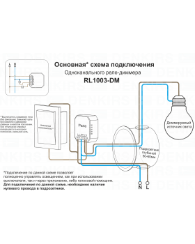 RL1003-DM Одноканальное Wi-Fi реле-диммер 1 x 150 Вт-foto4