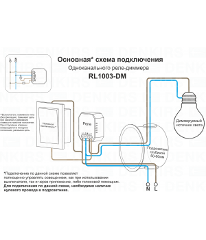 RL1003-DM Одноканальное Wi-Fi реле-диммер 1 x 150 Вт-foto4