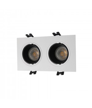 DK3072-WH+BK Встраиваемый светильник, IP 20, 10 Вт, GU5.3, LED, белый/черный, пластик