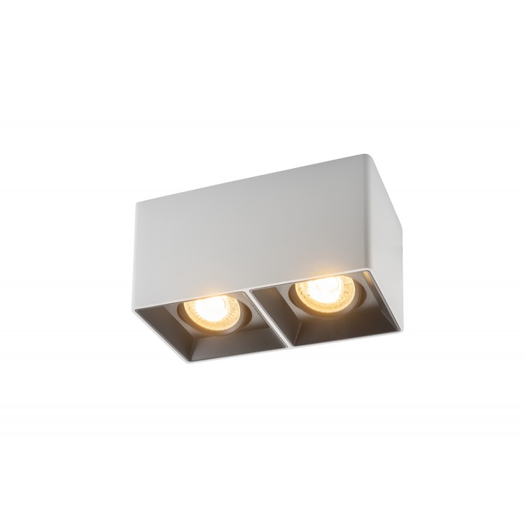 DK3035-WB Светильник накладной IP 20, 10 Вт, GU5.3, LED, белый/черный, пластик