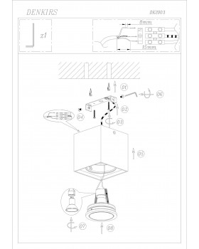 DK2003-WH Светильник накладной IP 20, 50 Вт, GU10, белый, алюминий-foto9
