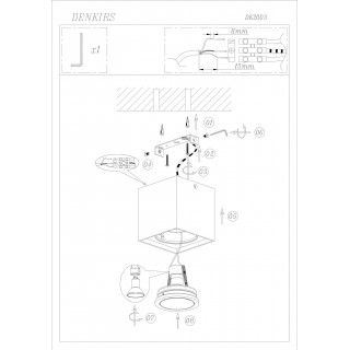 DK2003-WH Светильник накладной IP 20, 50 Вт, GU10, белый, алюминий-foto9