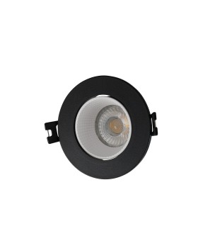 DK3061-BK+WH Встраиваемый светильник, IP 20, 10 Вт, GU5.3, LED, черный/белый, пластик