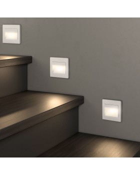 DK3050-WH Светильник встраиваемый в стену, IP 20, LED 3000, 1 Вт, белый, пластик-foto5