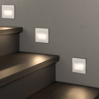 DK3050-WH Светильник встраиваемый в стену, IP 20, LED 3000, 1 Вт, белый, пластик-foto5