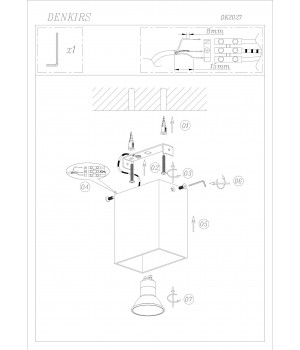 DK2027-WH Светильник накладной IP 20, 50 Вт, GU10, белый, алюминий-foto5