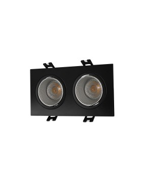 DK3072-BK+CH Встраиваемый светильник, IP 20, 10 Вт, GU5.3, LED, черный/хром, пластик