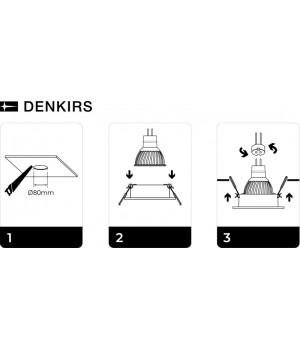 DK3020-BK Встраиваемый светильник, IP 20, 10 Вт, GU5.3, LED, черный, пластик-foto12