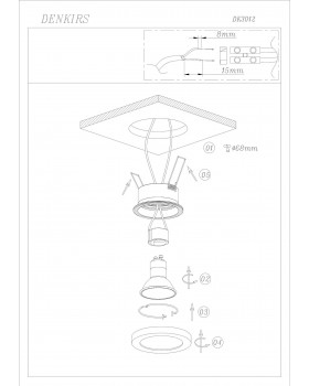 DK3012-WH Встраиваемый светильник влагозащ., IP 44, 50 Вт, GU10, белый, алюминий-foto8