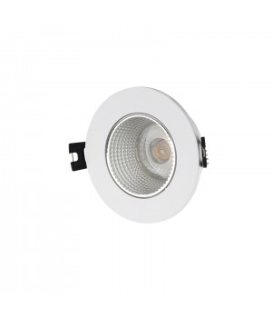 DK3061-WH+CH Встраиваемый светильник, IP 20, 10 Вт, GU5.3, LED, белый/хром, пластик