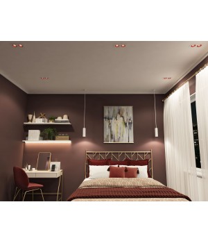 DK3072-WH+RD Встраиваемый светильник, IP 20, 10 Вт, GU5.3, LED, белый/красный, пластик-foto3