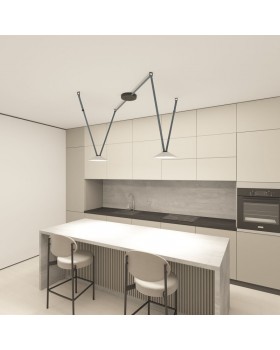 DK5564-WH+BK Cветильник для трека-ремня Belty, серия Flow, со светодиодом, D300*H71мм, 48V DC, 20W, RA90, 120°, 4000K, IP20, белый с черным, алюминий-foto6