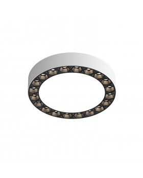 DK2840-WB Накладной светильник DUAL 12+12 Вт, LED 4000K, IP 20, d165mm, белый/черный, алюминий/акрил-foto4