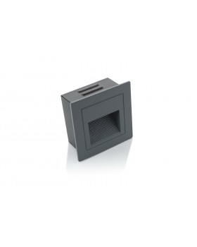 DK1016-DG Светильник встраиваемый в стену, IP 54, LED, 3 Вт, серый, алюминий-foto2