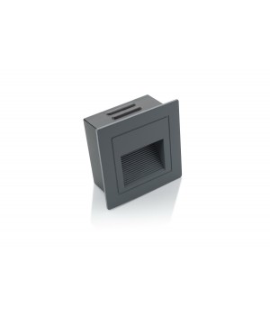 DK1016-DG Светильник встраиваемый в стену, IP 54, LED, 3 Вт, серый, алюминий-foto2