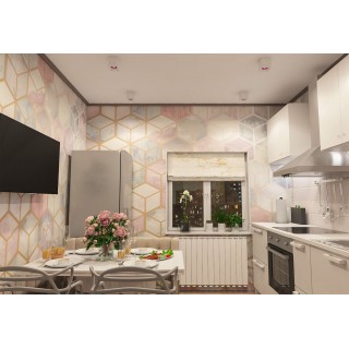 DK3080-WH+PI Светильник накладной IP 20, 10 Вт, GU5.3, LED, белый/розовый, пластик-foto2