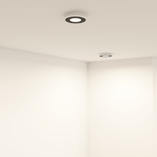 DK2440-WB Встраиваемый светильник DUAL 5+5 Вт, LED 4000K, IP 20, d90mm, белый/черный, алюминий/акрил-foto6