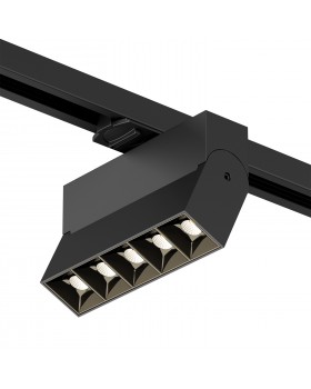 DK6436-BK Поворотный однофазный трековый светильник EDDER со светодиодом L136mm 220V 10W 30° 3000K IP20 черный алюминий-foto2