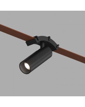 DK5546-BK Поворотный светильник для трека-ремня Belty, серия Spot, со светодиодом, D35*L126.5мм, 48V DC, 7W, RA90, 30°, 4000K, IP20, черный, алюминий