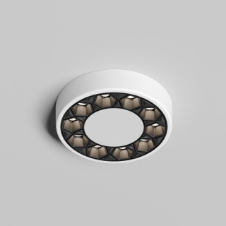 DK2440-WB Встраиваемый светильник DUAL 5+5 Вт, LED 4000K, IP 20, d90mm, белый/черный, алюминий/акрил-foto3