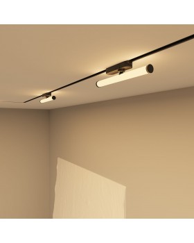 DK6438-BK Поворотный однофазный трековый светильник STROM со светодиодом L300mm 220V 10W 150° 3000K IP20 черный алюминий/акрил-foto5