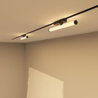 DK6438-BK Поворотный однофазный трековый светильник STROM со светодиодом L300mm 220V 10W 150° 3000K IP20 черный алюминий/акрил-foto5