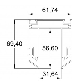 TR3040-AL Закладной профиль SMART для натяжного потолка 2м-foto7