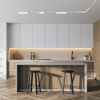 TR2014-WH Профиль-трек SLOTT for DENKIRS SMART, для натяжных потолков, 2 м, алюминий, белый-foto3