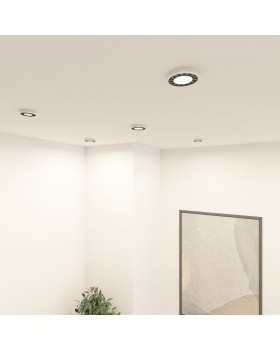 DK2441-WB Встраиваемый светильник DUAL 9+9 Вт, LED 4000K, IP 20, d120mm, белый/черный, алюминий/акрил-foto6