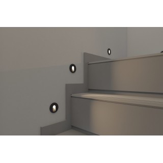 DK1013-DG Светильник встраиваемый в стену, IP 54, LED, 1 Вт, серый, алюминий-foto3