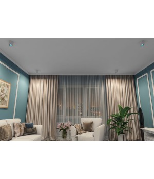 DK3090-WH+CY Светильник накладной IP 20, 10 Вт, GU5.3, LED, белый/голубой, пластик-foto2