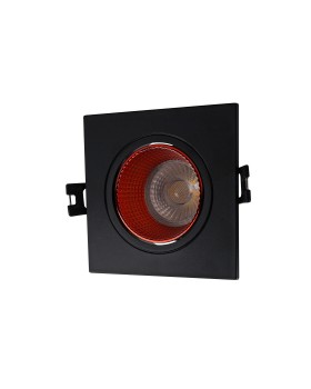 DK3071-BK+RD Встраиваемый светильник, IP 20, 10 Вт, GU5.3, LED, черный/красный, пластик