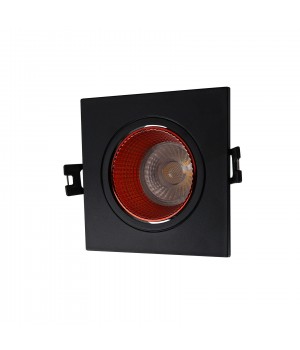 DK3071-BK+RD Встраиваемый светильник, IP 20, 10 Вт, GU5.3, LED, черный/красный, пластик