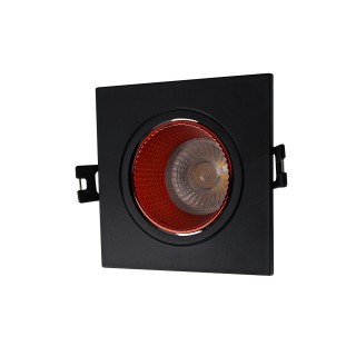 DK3071-BK+RD Встраиваемый светильник, IP 20, 10 Вт, GU5.3, LED, черный/красный, пластик