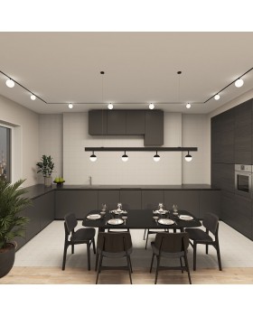 DK8051-BK Рассеивающий светильник SMART MOON 5W DIM 3000K-6000K, ?130мм, черный, акрил-foto4