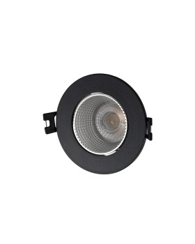 DK3061-BK+CH Встраиваемый светильник, IP 20, 10 Вт, GU5.3, LED, черный/хром, пластик