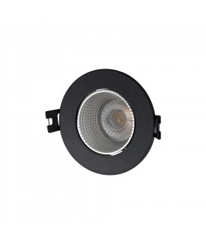 DK3061-BK+CH Встраиваемый светильник, IP 20, 10 Вт, GU5.3, LED, черный/хром, пластик