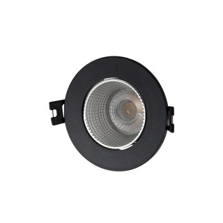 DK3061-BK+CH Встраиваемый светильник, IP 20, 10 Вт, GU5.3, LED, черный/хром, пластик