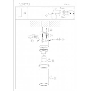 DK2029-BG Светильник накладной IP 20, 15 Вт, GU10, матовое золото с черным, алюминий-foto4