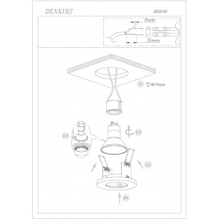 DK2030-BK Встраиваемый светильник, IP 20, 50 Вт, GU10, черный, алюминий-foto3