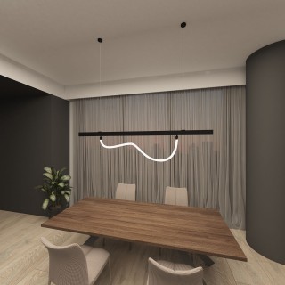 DK8064-BK Аксессуар для подвесного светильника SMART RAY, черный, алюминий-foto2