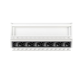 DK2531-WB Встраиваемый светильник SPACE со светодиодом под шпатлевку L126mm 220V 10W 38° 4000К IP20 белый/черный алюминий-foto2