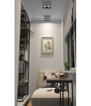 DK3085-WB+WH Светильник накладной IP 20, 10 Вт, GU5.3, LED, бело-черный/белый, пластик-foto2